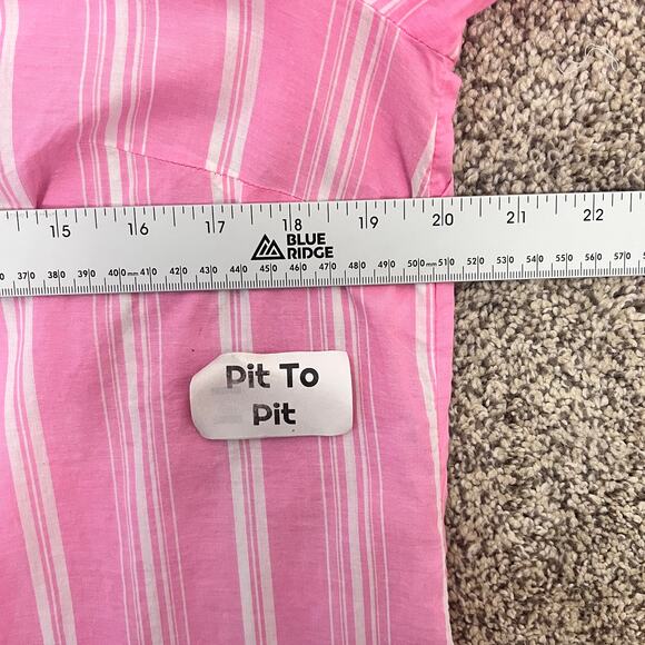 Talbots Womens M Preppy Coastal Old Money Classic Office Striped Button Up Shirt - Picture 7 of 9